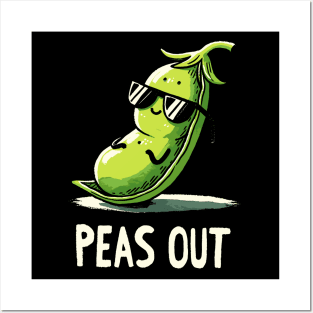 Peas out Peace out (Back Print) Posters and Art